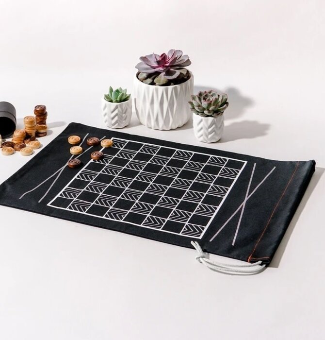 Game Set | Travel Bag | Backgammon/Checkers | Black