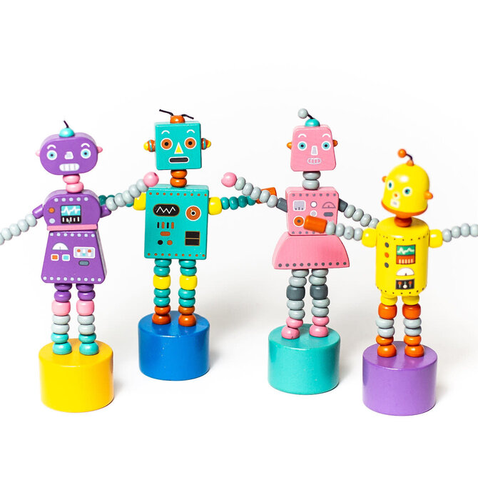 Toy | Push Puppet | Retro Robots