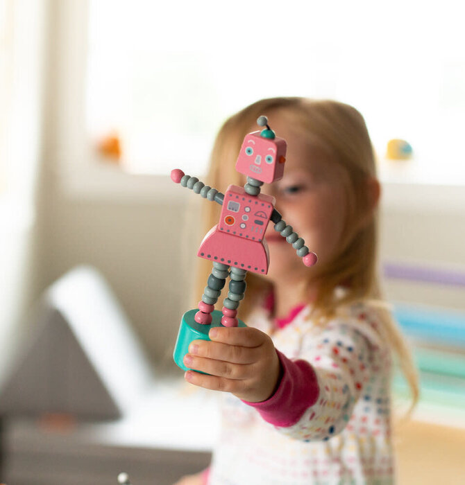 Toy | Push Puppet | Retro Robots