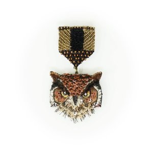 Trovelore Brooch Pin | Great Horned Owl Honor Medal