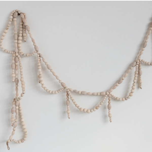 Garland Wood Bead Swag PLENTY Mercantile & Venue