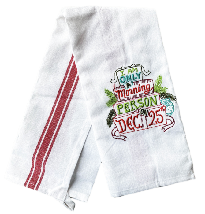 Embroidered Dishcloth | Christmas