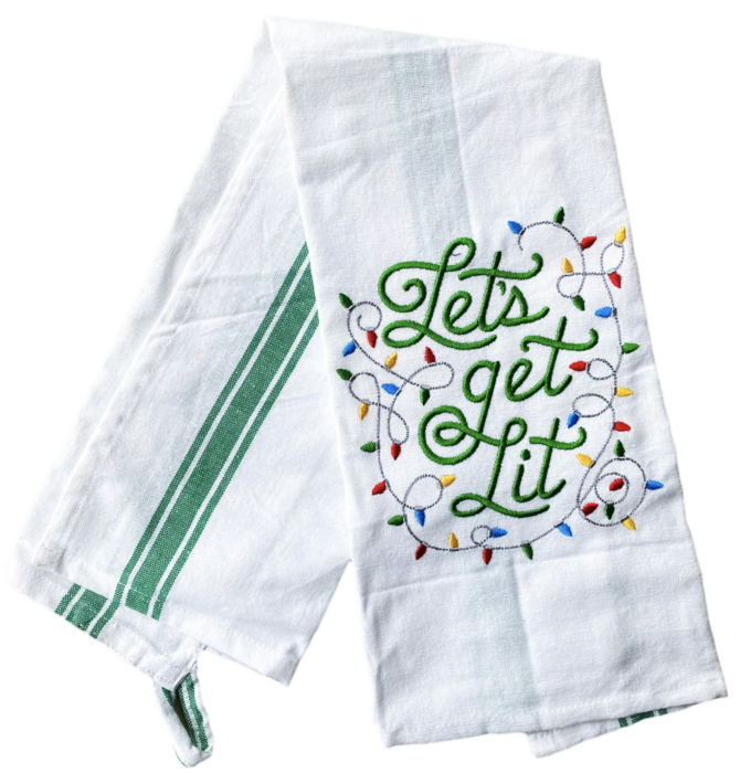 Embroidered Dishcloth | Christmas