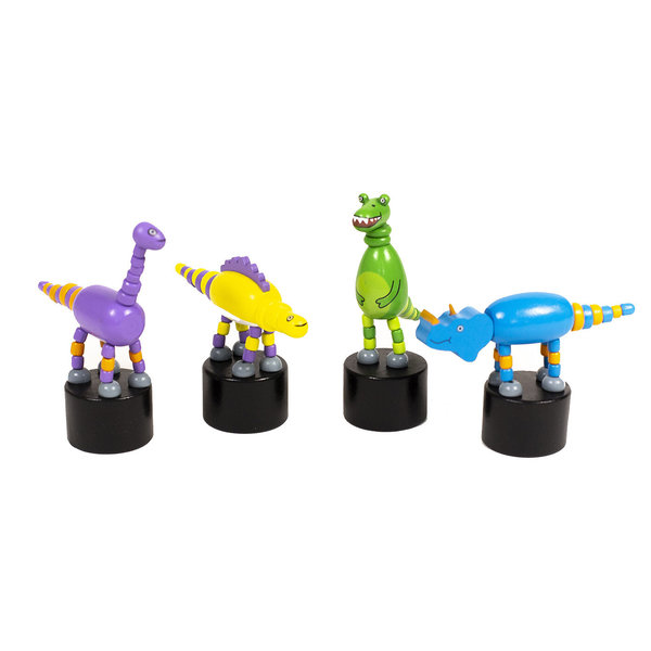 Jack Rabbit Creations Toy | Push Puppet | Dinosaurs