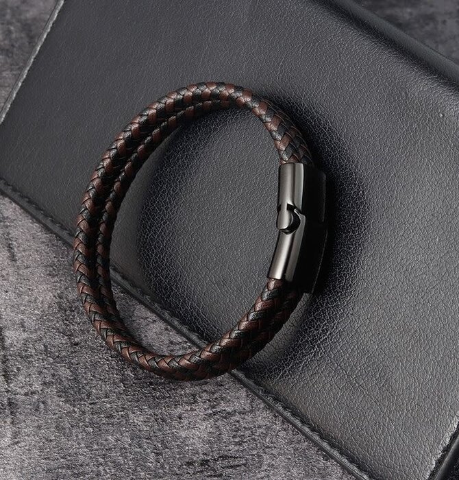 Bracelets | Double Braided Leather