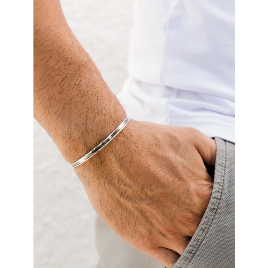 Amazon.com: Wide Silver Cuff Bracelet For Men. Solid Sterling Silver Cuff  bracelet Mens Personalized Extra Cuff 1/2 inch cuff bracelet Birthday Gift  for him : Handmade Products