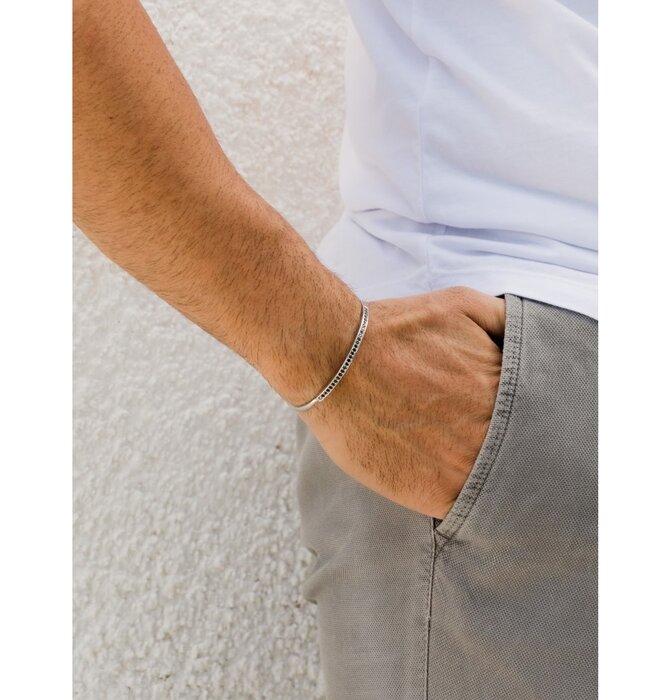 Men's Bracelet Cuff | Zircons | Adjustable