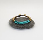 Bracelet | Brass + Stone Cluster Turquoise