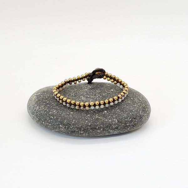 Baizaar Bracelet | Brass + Stone Split