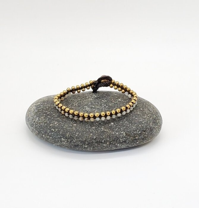 Bracelet | Brass + Stone Split