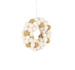 Felt Ornament | Mini Christmas Wreath | Gold