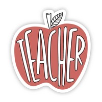 Big Moods Vinyl Sticker | Teacher Red Apple