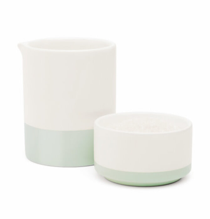 Cream & Sugar Set | Ceramic Mint