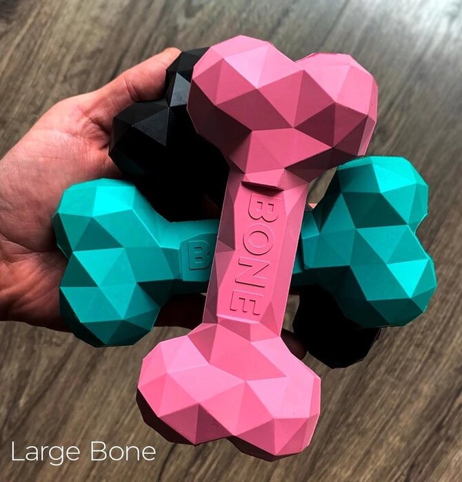 Dog Toy | Rubber Geometric Bone