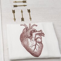 Counter Couture Tea Towel | Flour Sack | Anatomical Heart
