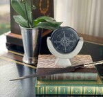 Compass Soapstone Sculpture | Gray Stone