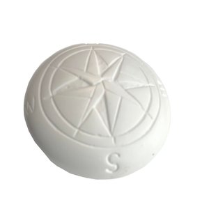 Global Crafts Compass Soapstone Paperweight | Natural Stone