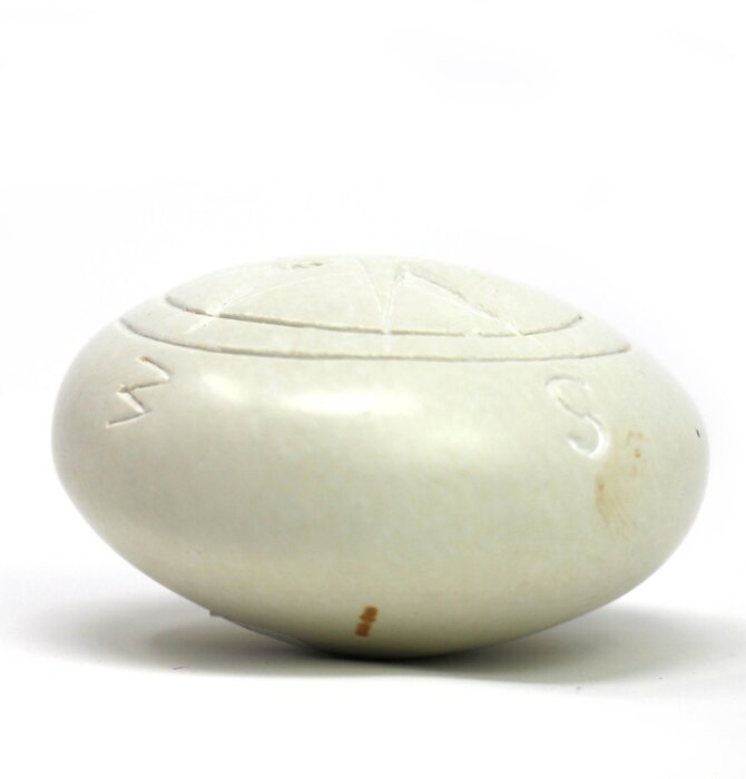 Compass Soapstone Paperweight | Natural Stone
