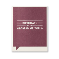 Compendium Card | Birthday | Glasses of Wine
