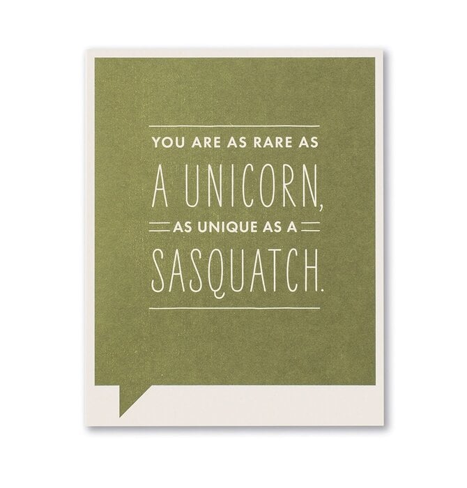Card | Thanks | Unicorn Sasquatch