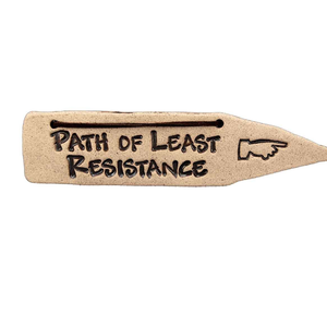 Amaranth Stoneware Garden Sign | "Detour" | Path of Least Resistance