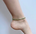 Anklet | Brass Accent + Glass Beads
