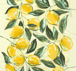 Cocktail Napkins | Painterly Lemons