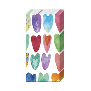 Boston International Pocket Tissues | Rainbow Hearts