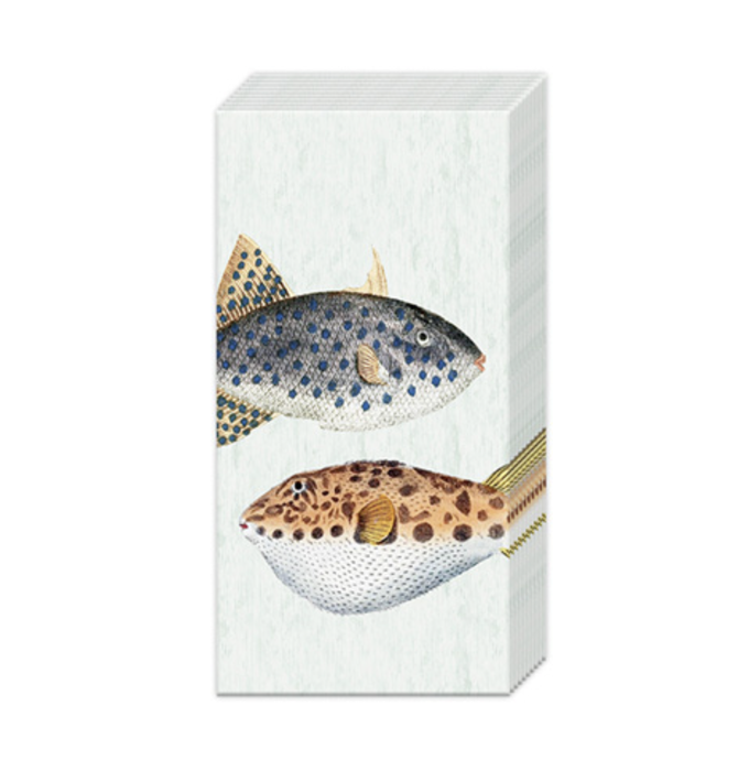 Pocket Tissues | Sea Fish Lt Blue