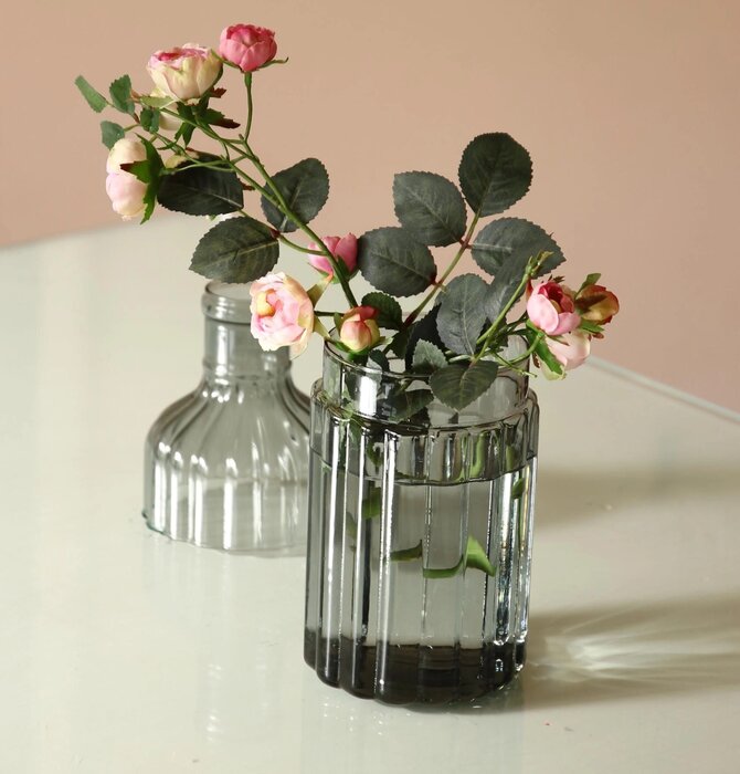 Ribbed Glass Vase | Metropolitan Elegance