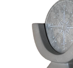 Compass Soapstone Sculpture | Gray Stone