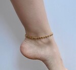 Anklet | Brass Accent + Glass Beads