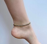 Anklet | Brass Accent + Glass Beads