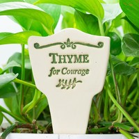 Amaranth Stoneware Plant Marker | "Lore" | Thyme for Courage