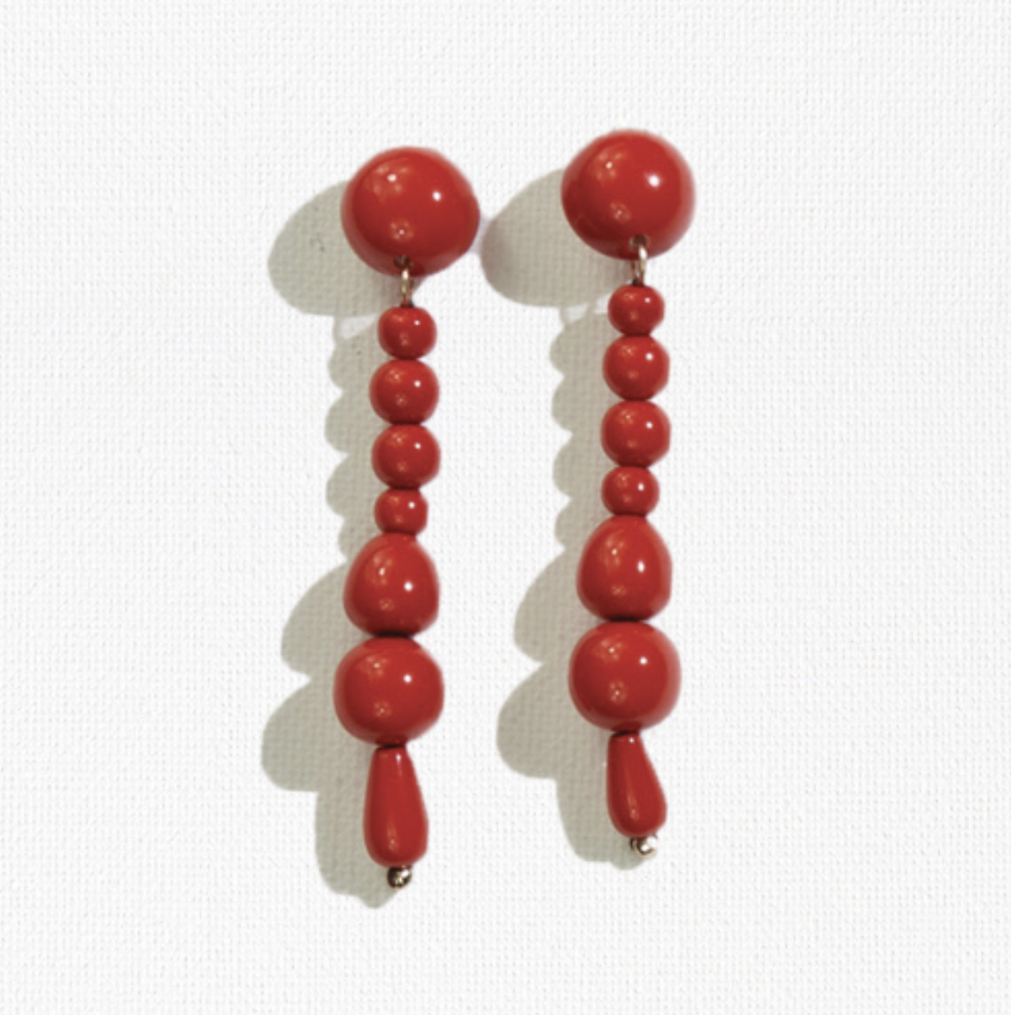 Earrings 3.25" Long Drop Bead PLENTY Mercantile & Event Venue