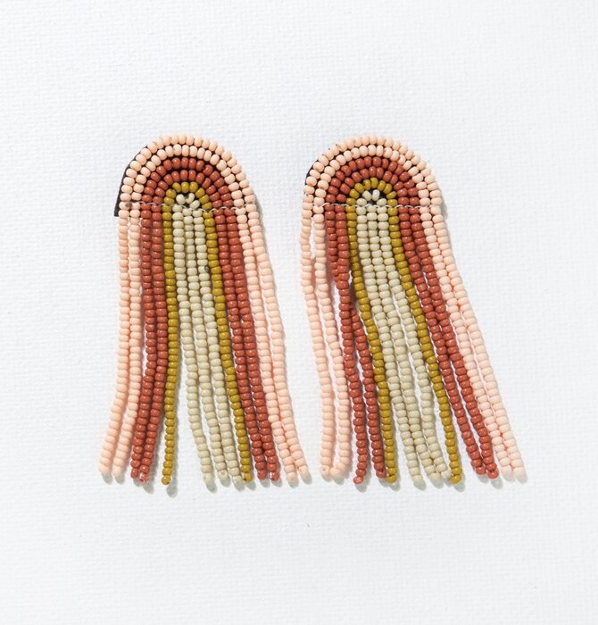 Earrings | Rainbow Fringe Seed Bead