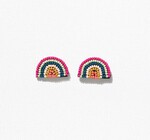 Earrings | Rainbow Post | Hot Pink Mint Peacock