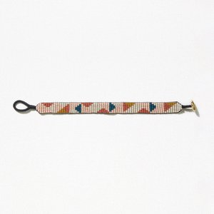 Ink + Alloy Bracelet | Petite Seed Bead | Blush Citron Rust Angle