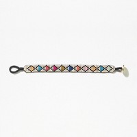 Ink + Alloy Bracelet | Petite Seed Bead | Ivory Multicolor Diamond
