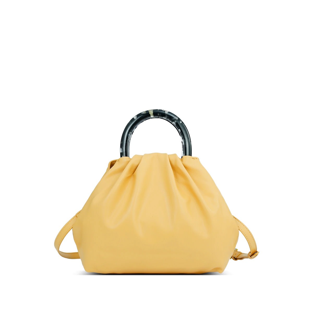 Small Bucket Bag Color Block Adjustable-strap