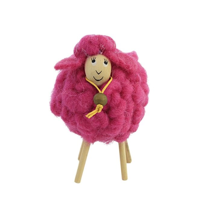 Sheep | Wooly Felt + Wooden Legs