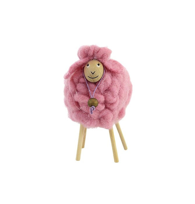 Sheep | Wooly Felt with Wooden Legs