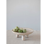 Footed Bowl | Whitewashed Mango Wood