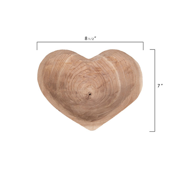 Creative Co-Op Bowl | Paulownia Wood Heart