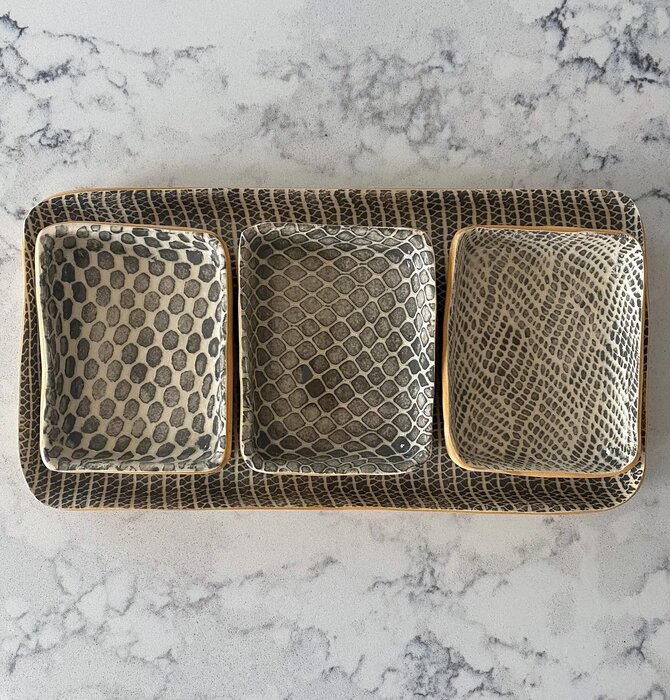 Ceramic Dip Tray | Taj Charcoal