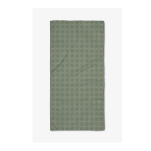 Geometry House Tea Towel | Microfiber Pine Green Pointelle