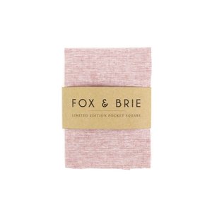 Fox & Brie Pocket Square | Blush Linen Chambray
