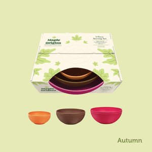 Maple Origins Serving Bowl Set | 3-Piece | Autumn