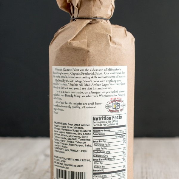 Worcestershire Sauce Col Pabst Large 16 oz PLENTY Mercantile & Venue