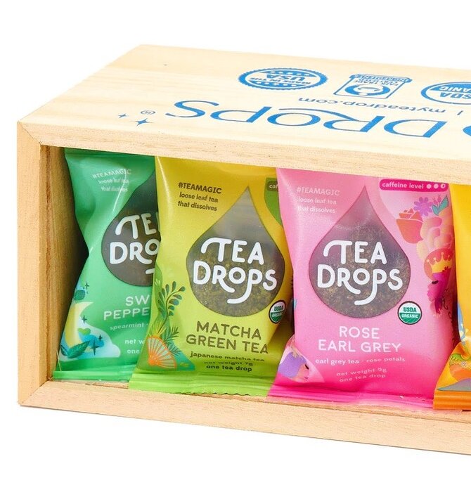 Tea Drops | Large Wood Box | Assorted